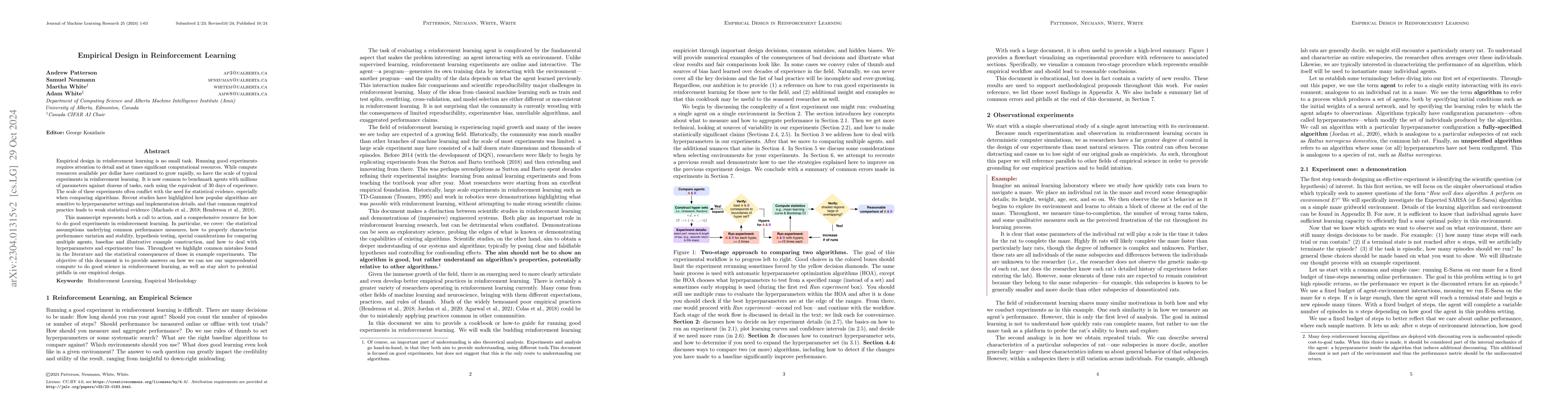 Thumbnail for Empirical Design in Reinforcement Learning