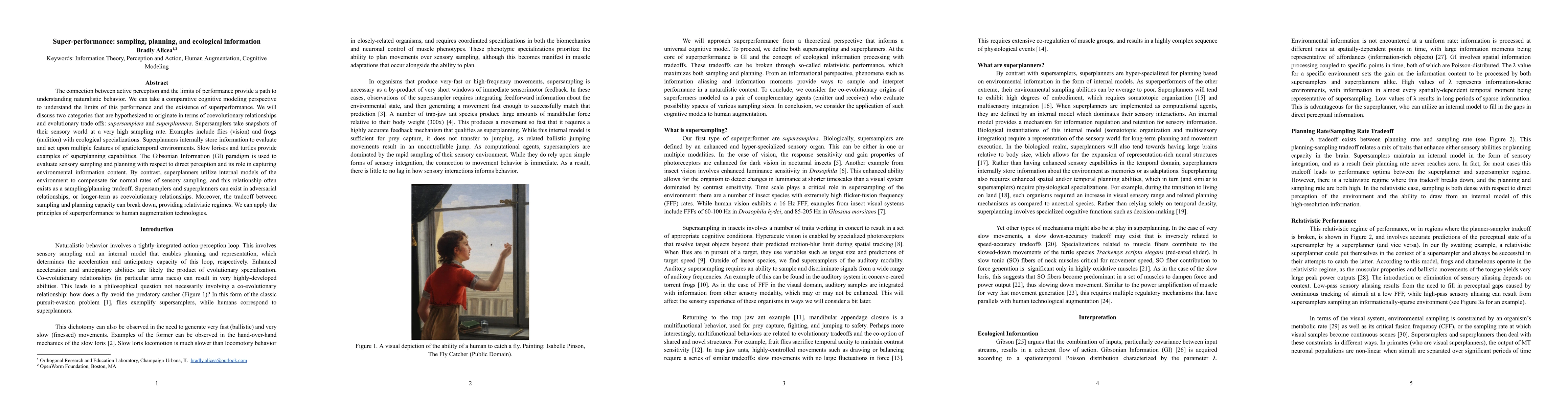 Thumbnail for Super-performance: sampling, planning, and ecological information
