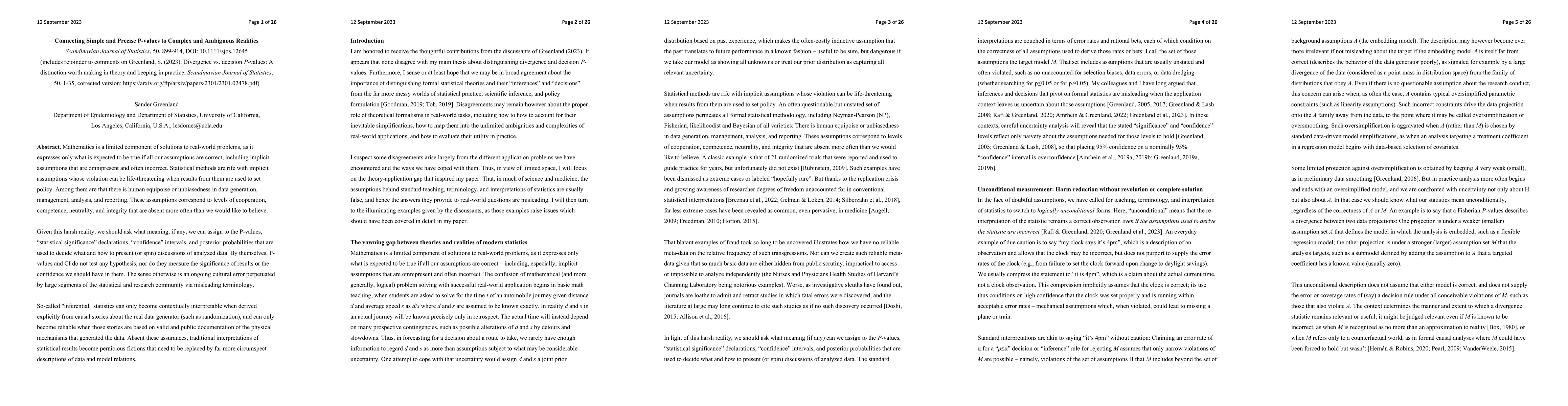Thumbnail for Connecting Simple and Precise P-values to Complex and Ambiguous
  Realities