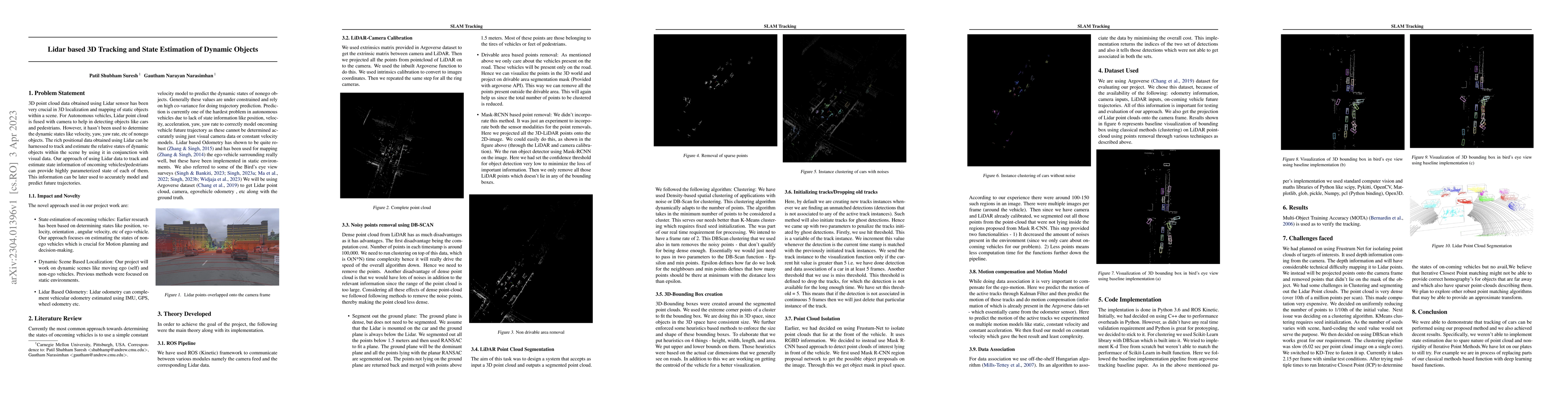 Thumbnail for Lidar based 3D Tracking and State Estimation of Dynamic Objects