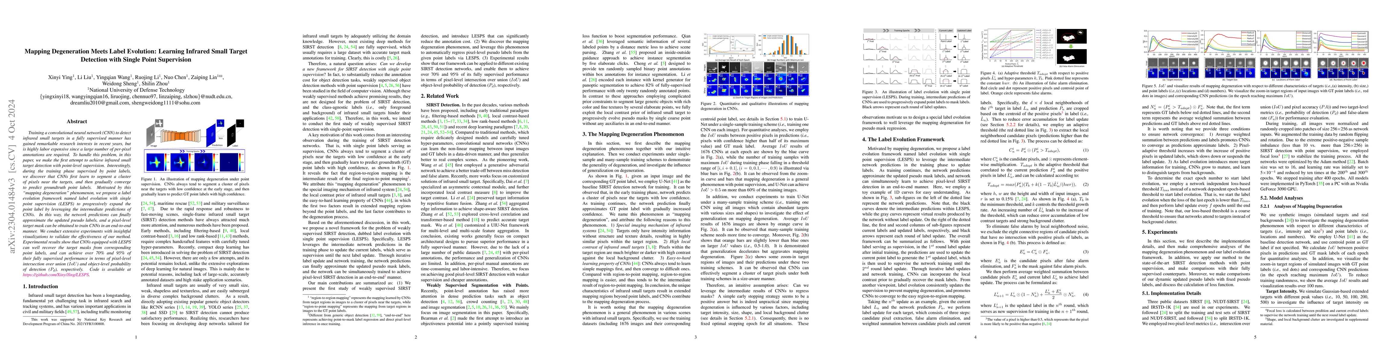 Thumbnail for Mapping Degeneration Meets Label Evolution: Learning Infrared Small
  Target Detection with Single Point Supervision