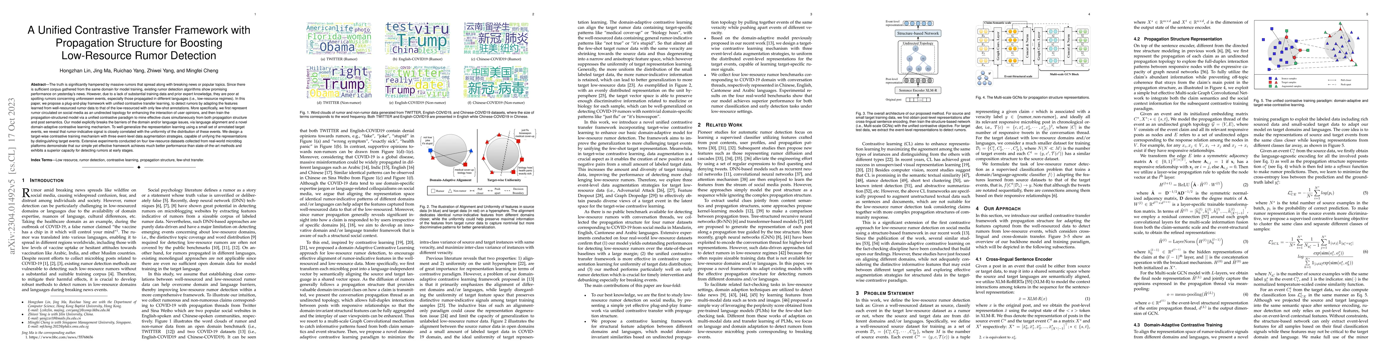 Thumbnail for A Unified Contrastive Transfer Framework with Propagation Structure for
  Boosting Low-Resource Rumor Detection