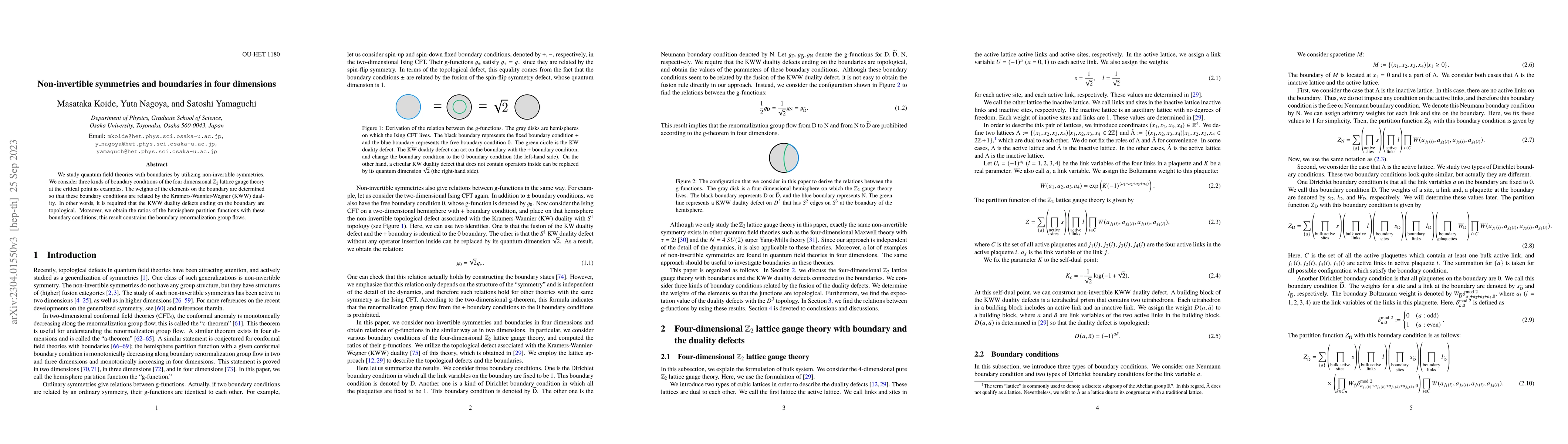 Thumbnail for Non-invertible symmetries and boundaries in four dimensions