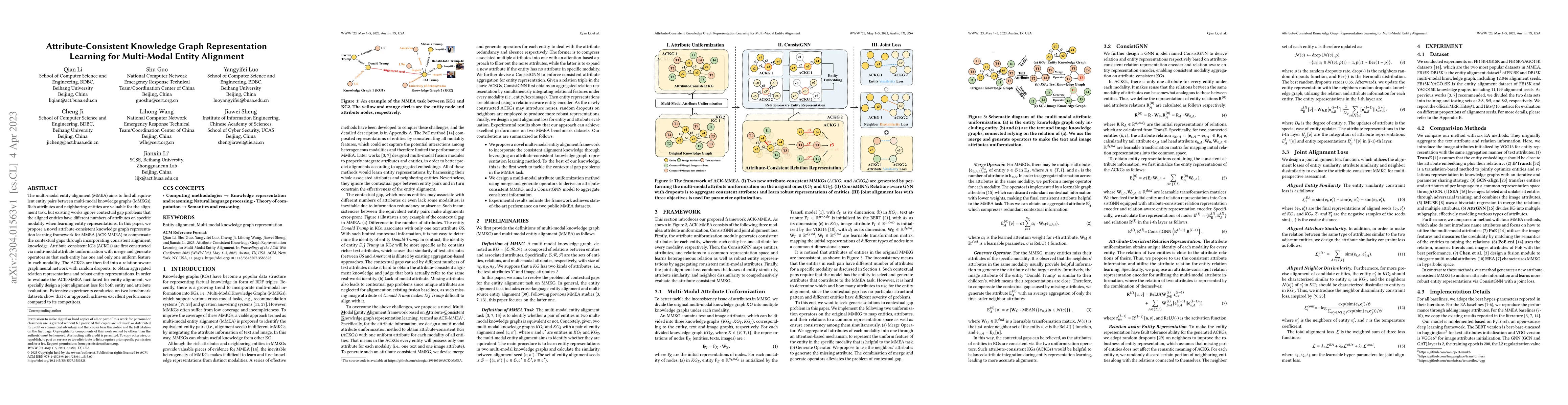 Thumbnail for Attribute-Consistent Knowledge Graph Representation Learning for
  Multi-Modal Entity Alignment
