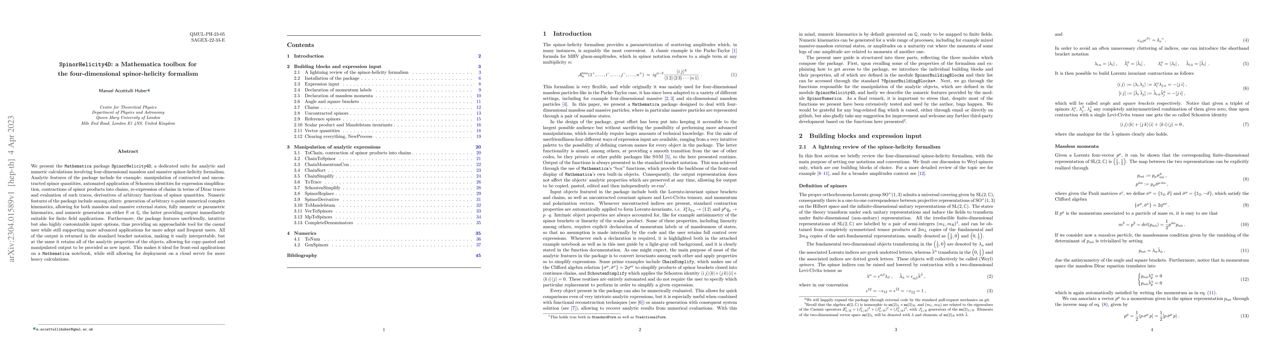 Thumbnail for SpinorHelicity4D: a Mathematica toolbox for the four-dimensional
  spinor-helicity formalism