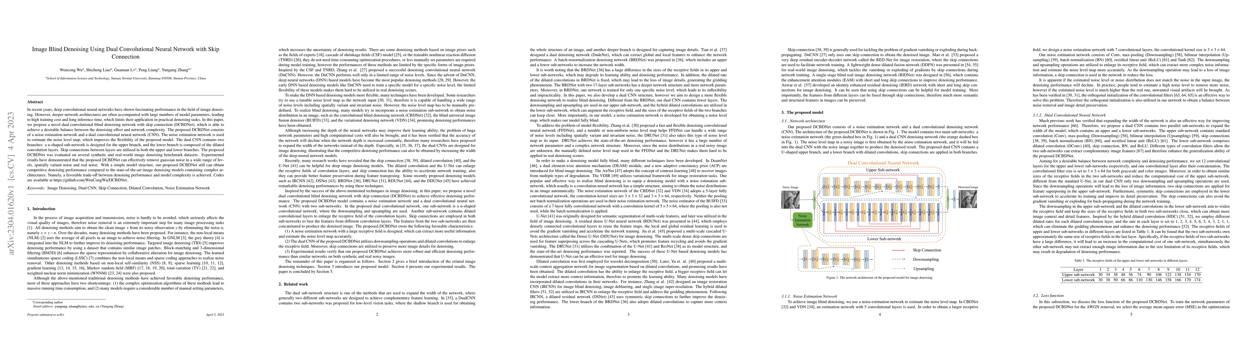 Thumbnail for Image Blind Denoising Using Dual Convolutional Neural Network with Skip
  Connection