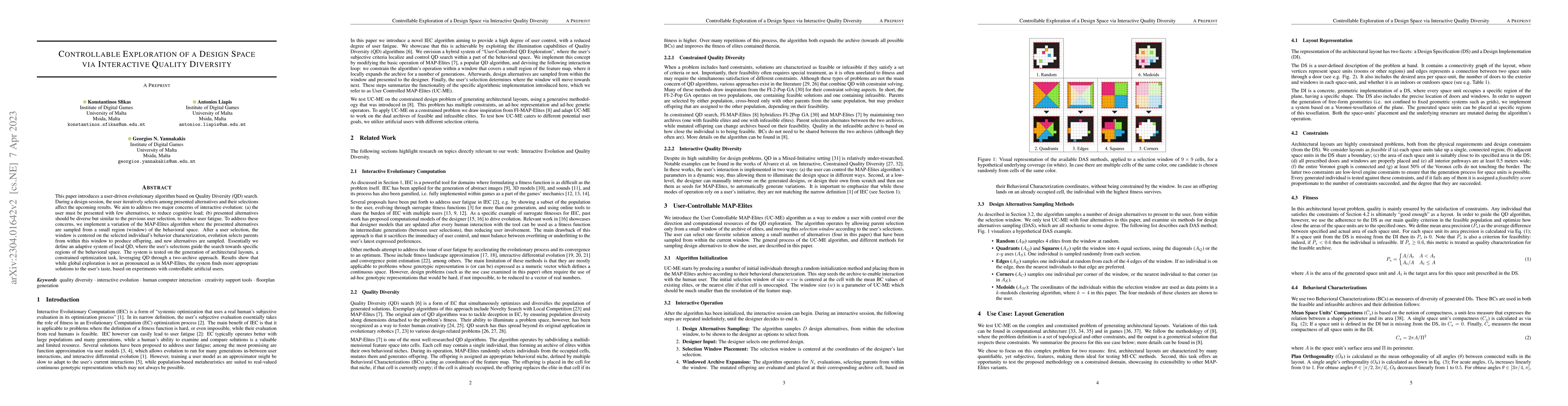 Thumbnail for Controllable Exploration of a Design Space via Interactive Quality
  Diversity