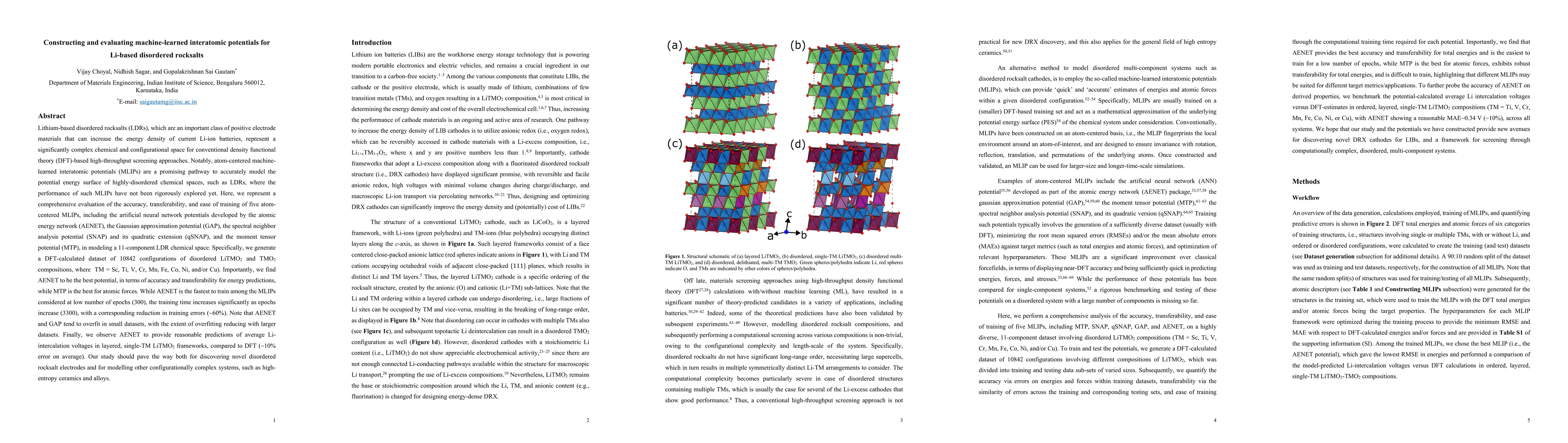 Thumbnail for Constructing and evaluating machine-learned interatomic potentials for
  Li-based disordered rocksalts