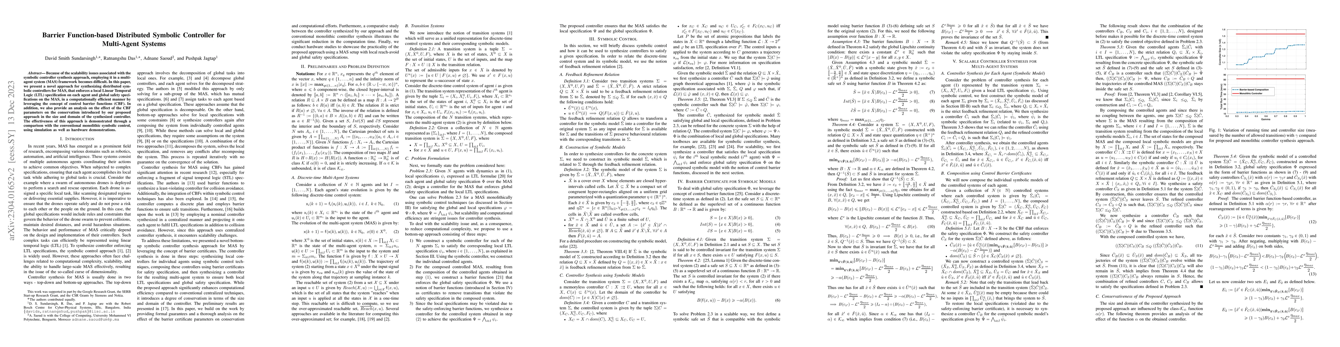 Thumbnail for Barrier Function-based Distributed Symbolic Controller for Multi-Agent
  Systems