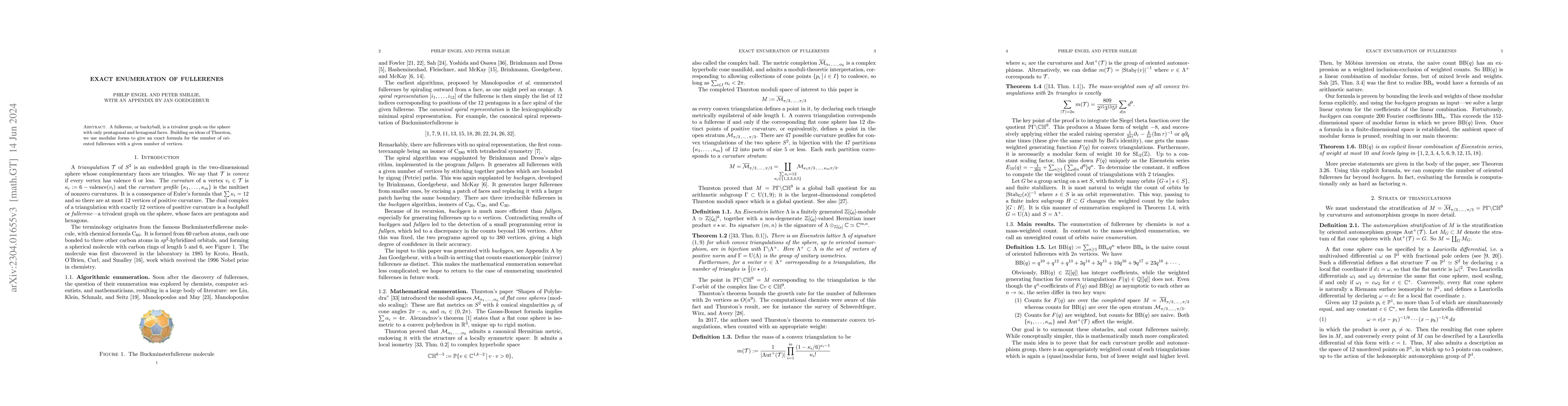 Thumbnail for Exact enumeration of fullerenes