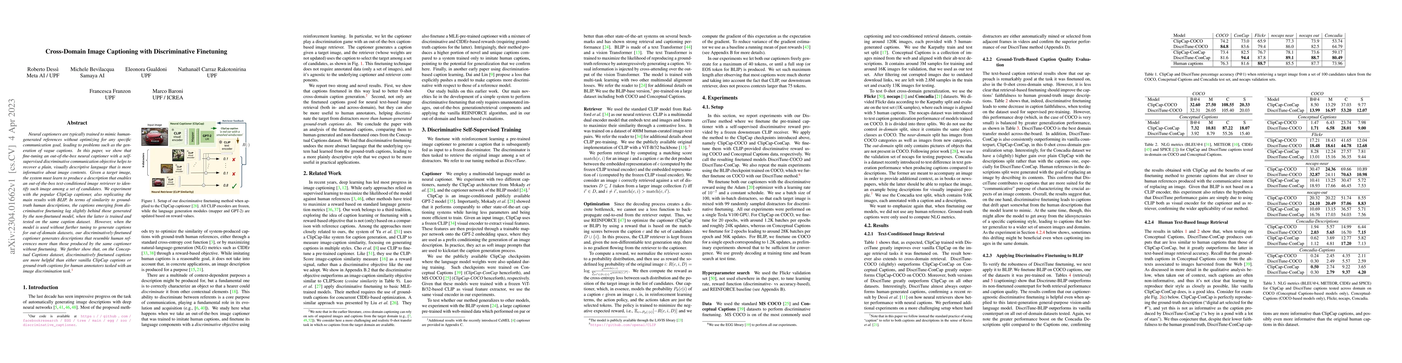 Thumbnail for Cross-Domain Image Captioning with Discriminative Finetuning