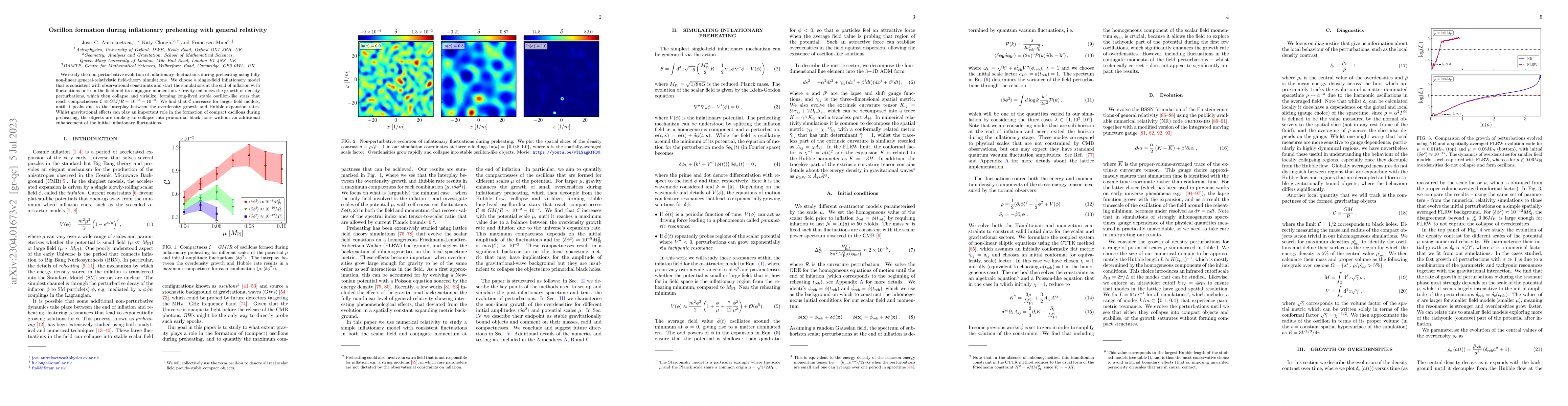 Thumbnail for Oscillon formation during inflationary preheating with general
  relativity