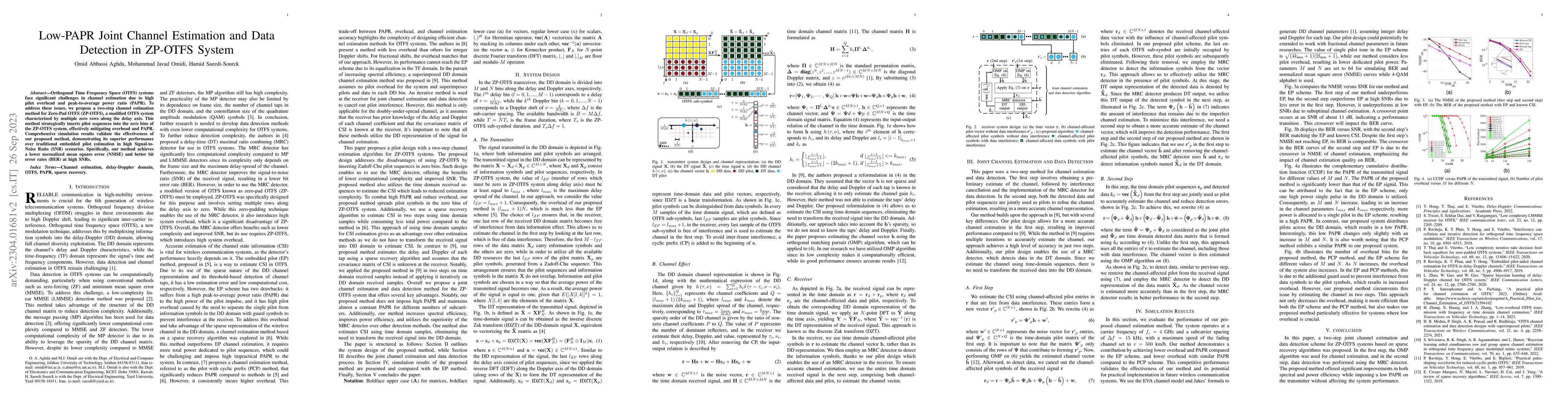 Thumbnail for Low-PAPR Joint Channel Estimation and Data Detection in ZP-OTFS System