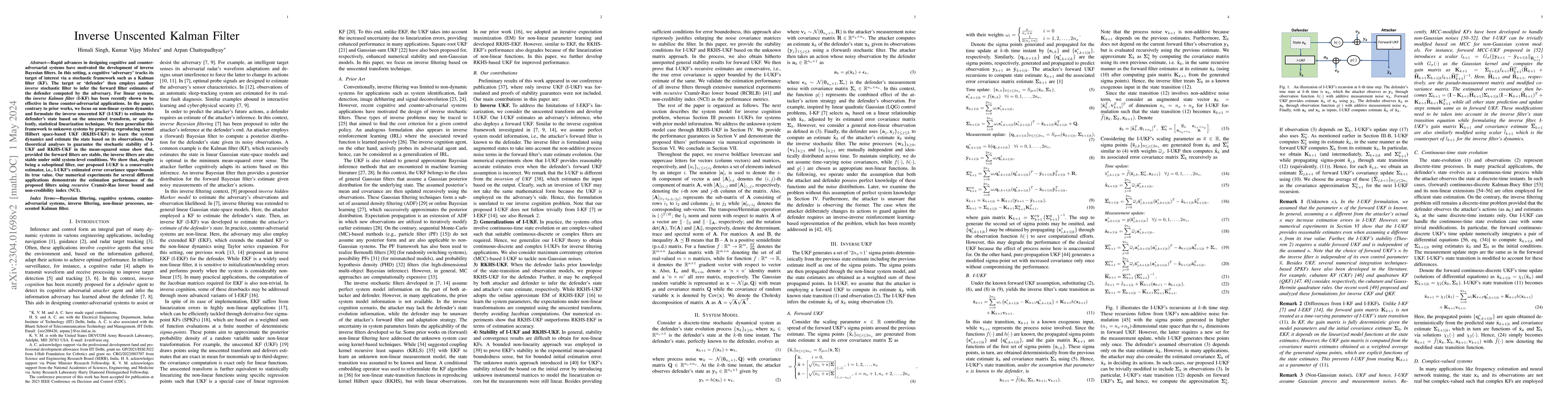 Thumbnail for Inverse Unscented Kalman Filter