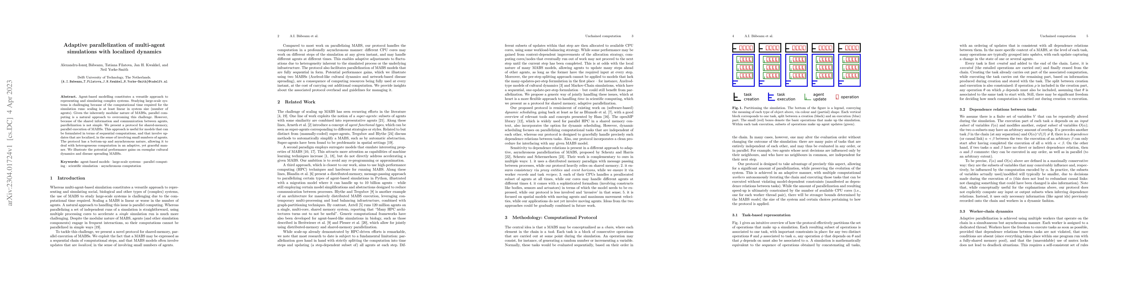 Thumbnail for Adaptive parallelization of multi-agent simulations with localized
  dynamics
