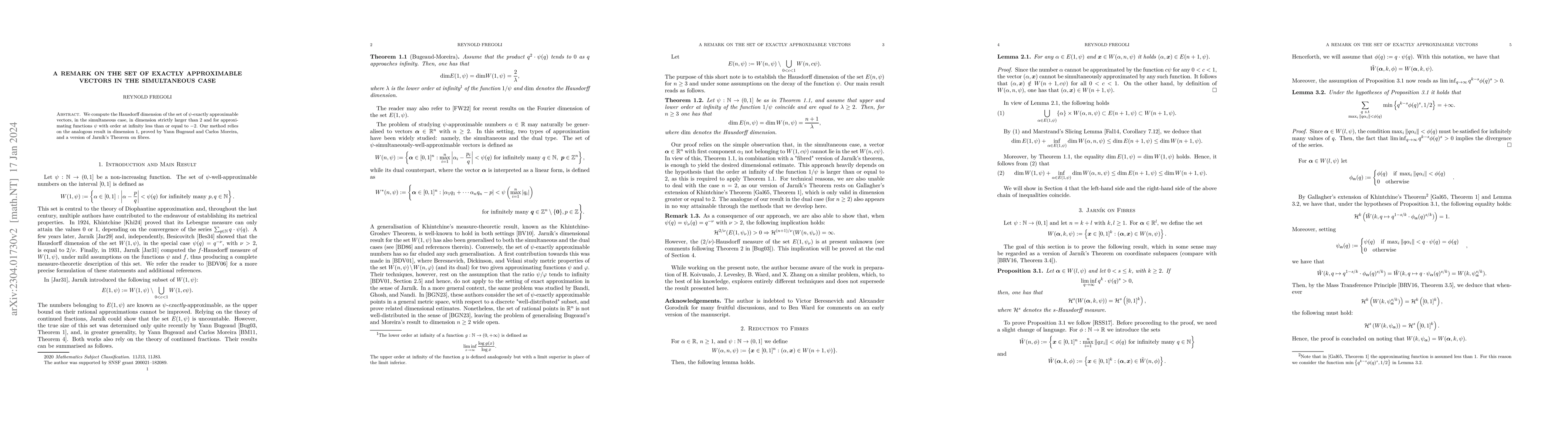 Thumbnail for A Remark on the Set of Exactly Approximable Vectors in the Simultaneous
  Case