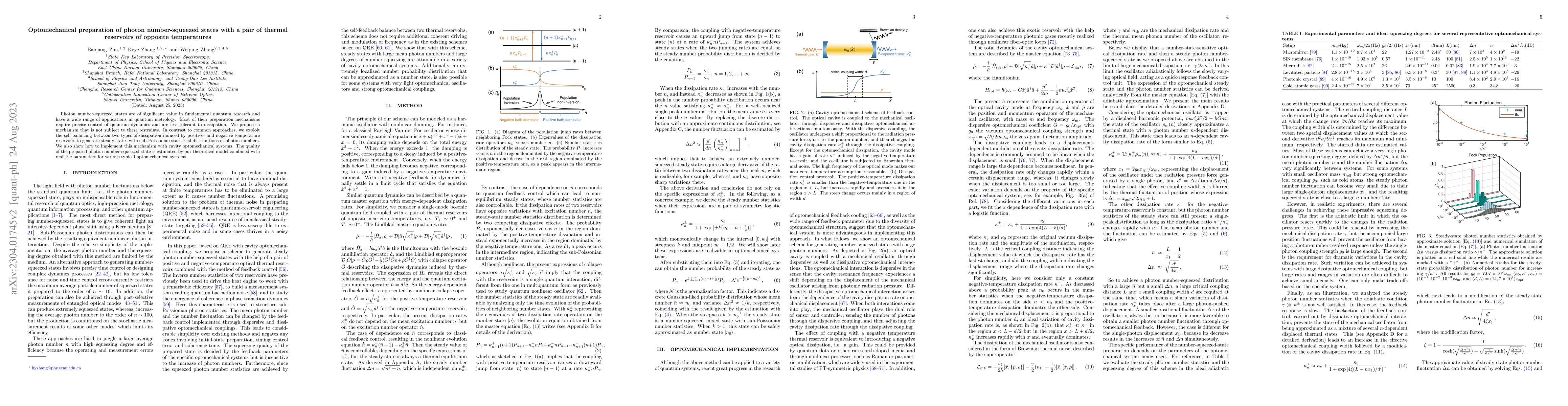 Thumbnail for Optomechanical preparation of photon number-squeezed states with a pair
  of thermal reservoirs of opposite temperatures
