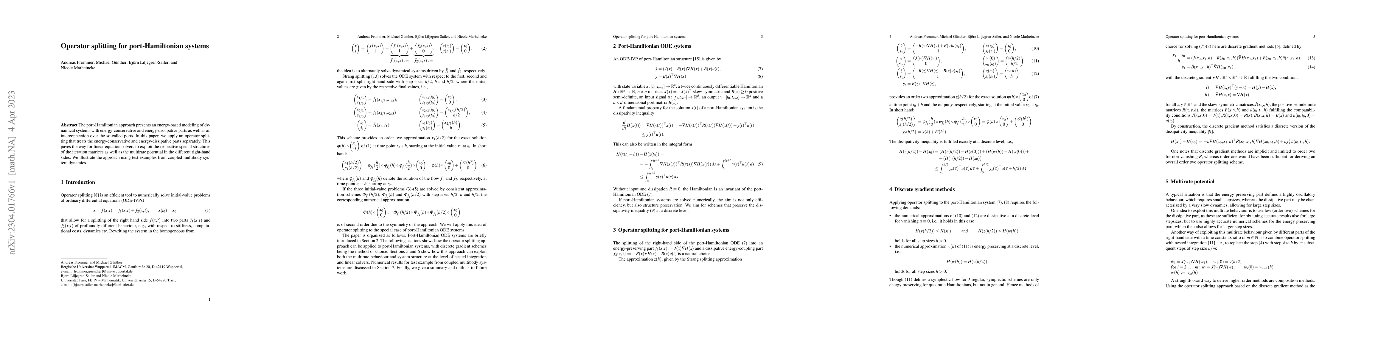 Thumbnail for Operator splitting for port-Hamiltonian systems