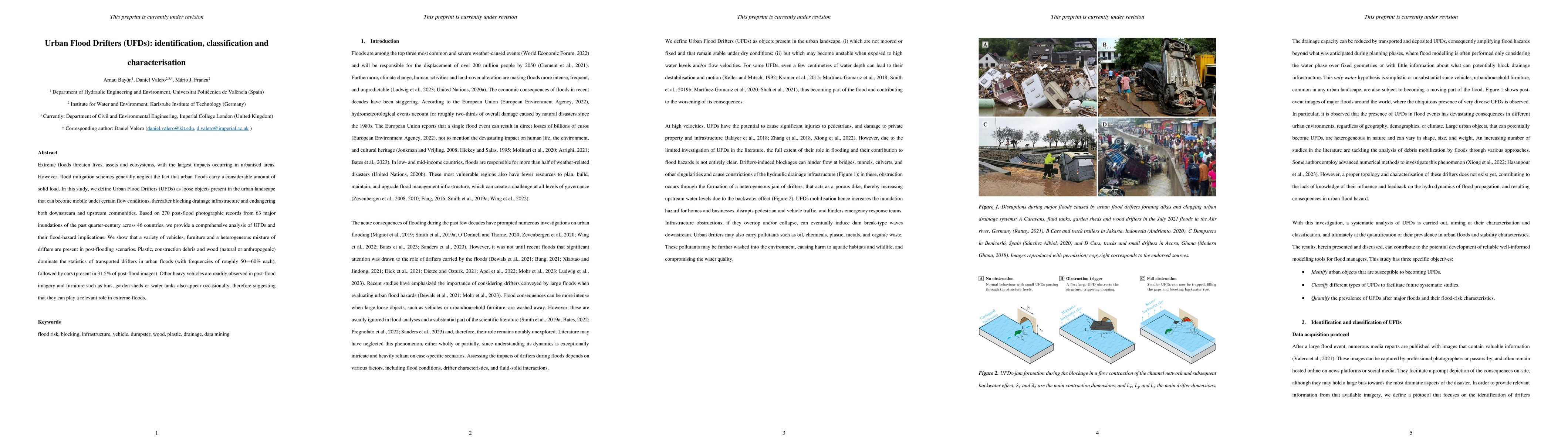 Thumbnail for Urban Flood Drifters (UFDs): identification, classification and
  characterisation