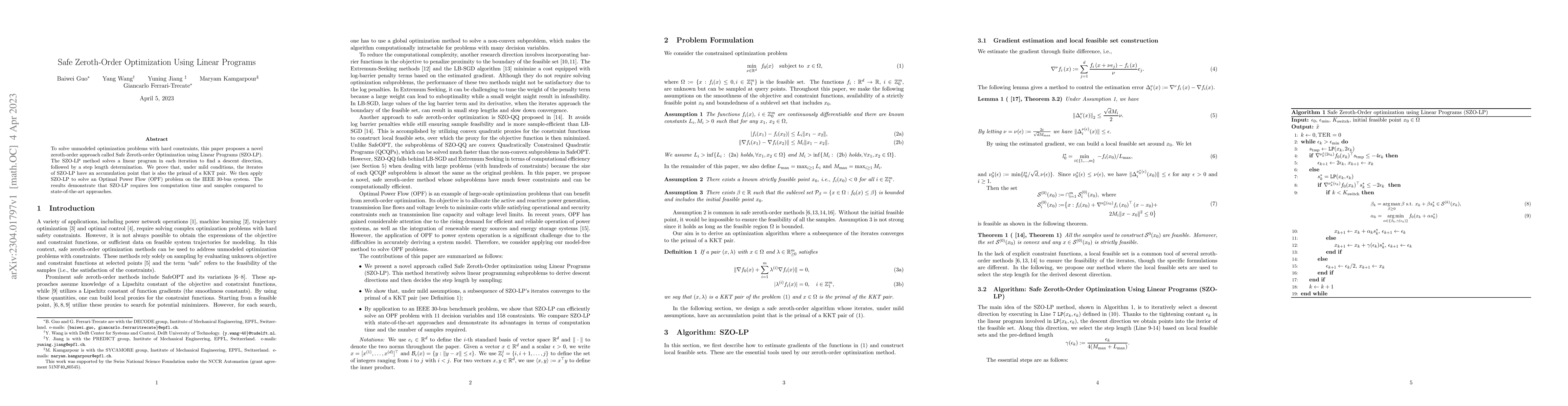 Thumbnail for Safe Zeroth-Order Optimization Using Linear Programs