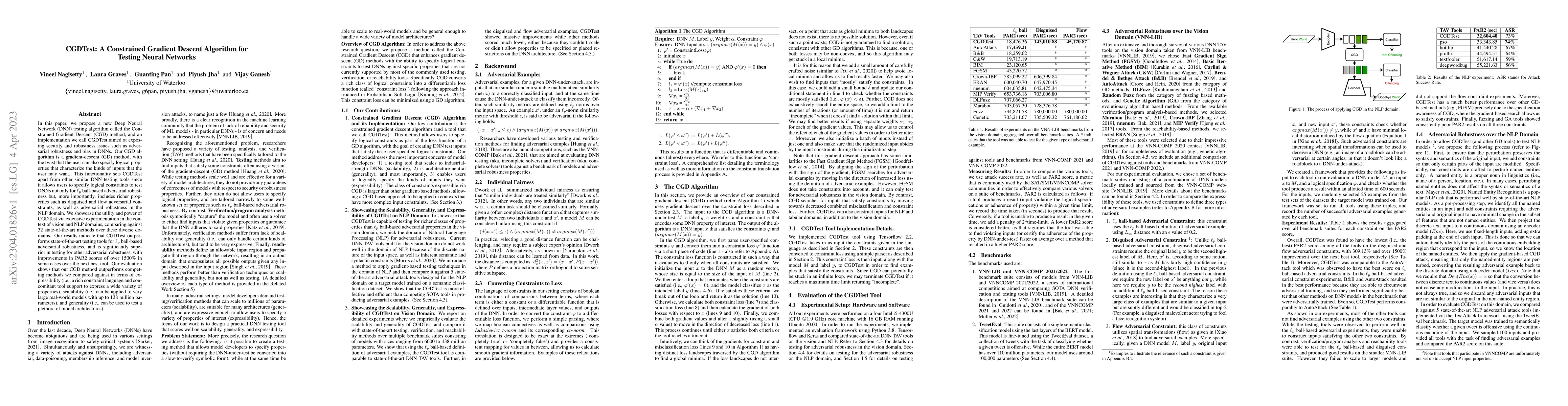 Thumbnail for CGDTest: A Constrained Gradient Descent Algorithm for Testing Neural
  Networks