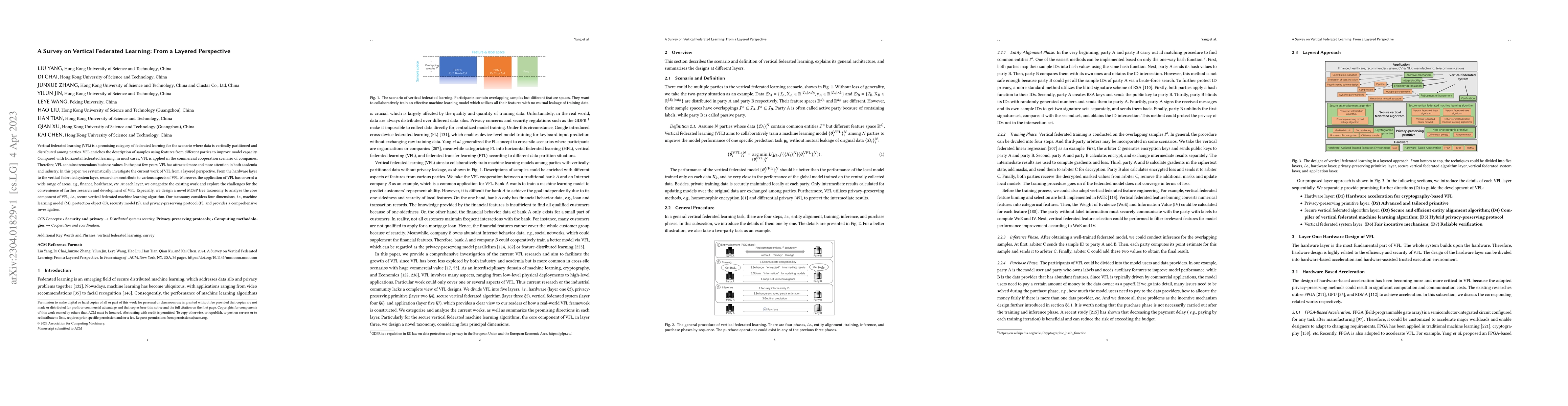Thumbnail for A Survey on Vertical Federated Learning: From a Layered Perspective