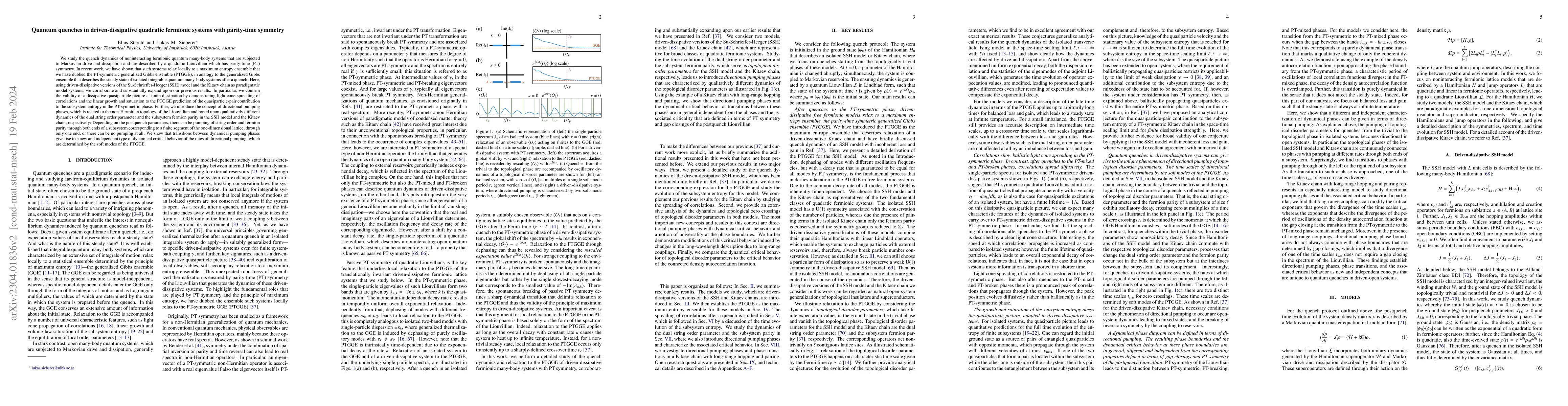 Thumbnail for Quantum quenches in driven-dissipative quadratic fermionic systems with
  parity-time symmetry