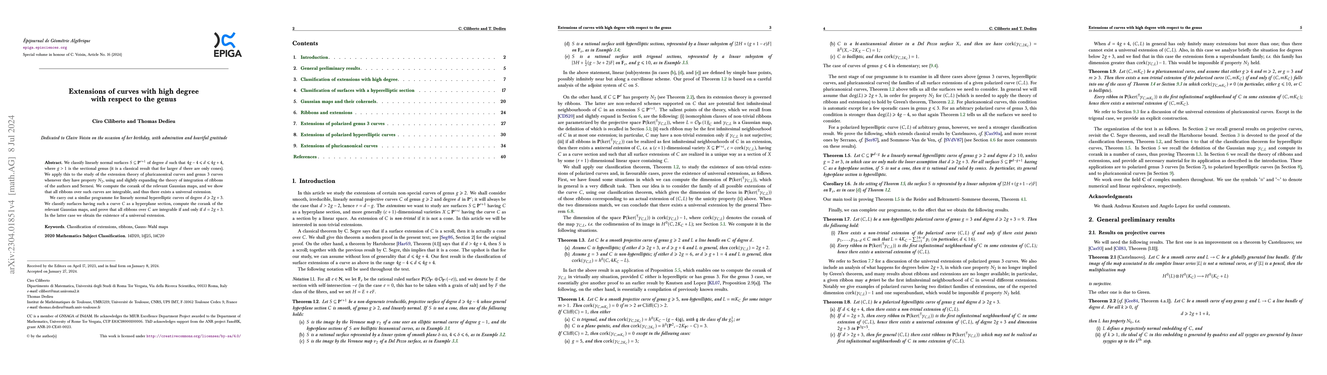Thumbnail for Extensions of curves with high degree with respect to the genus