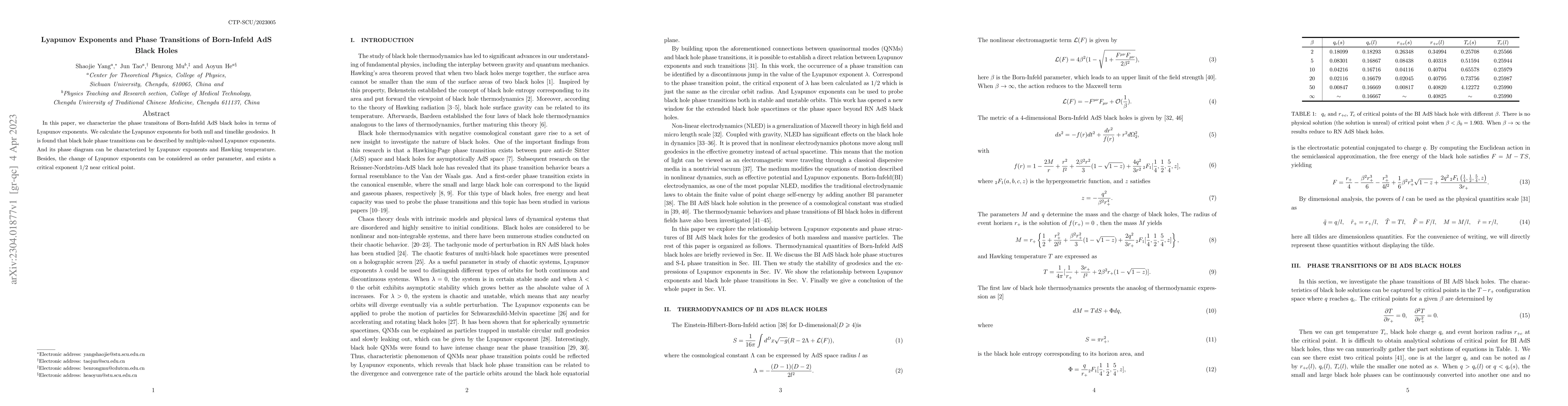 Thumbnail for Lyapunov Exponents and Phase Transitions of Born-Infeld AdS Black Holes