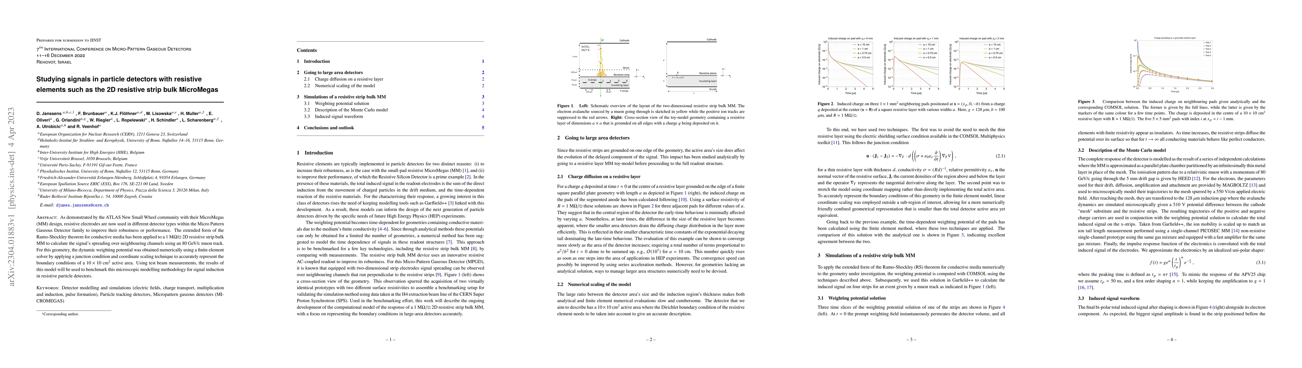 Thumbnail for Studying signals in particle detectors with resistive elements such as
  the 2D resistive strip bulk MicroMegas