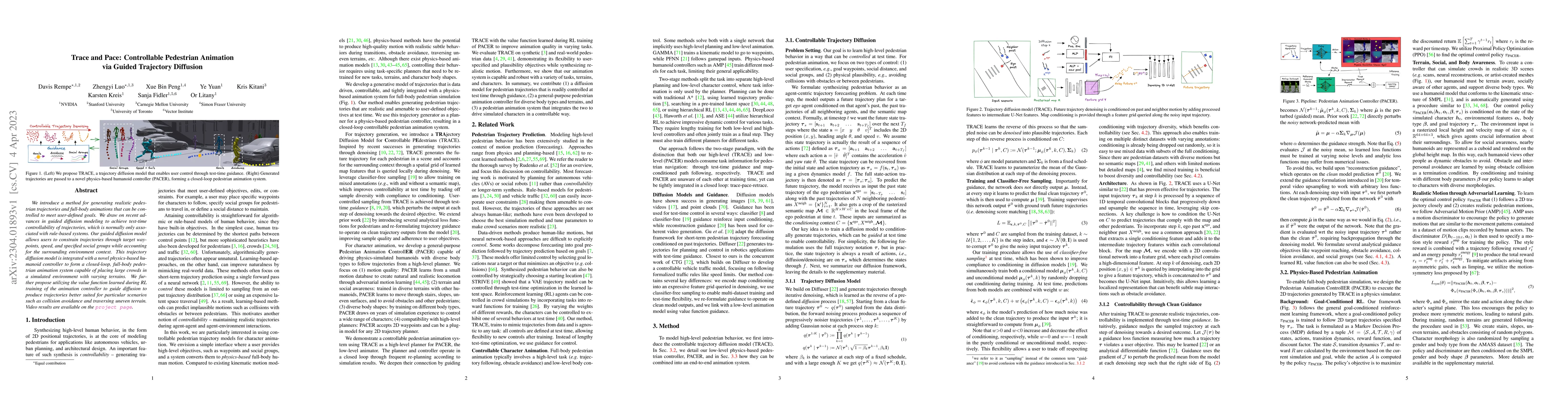 Thumbnail for Trace and Pace: Controllable Pedestrian Animation via Guided Trajectory
  Diffusion