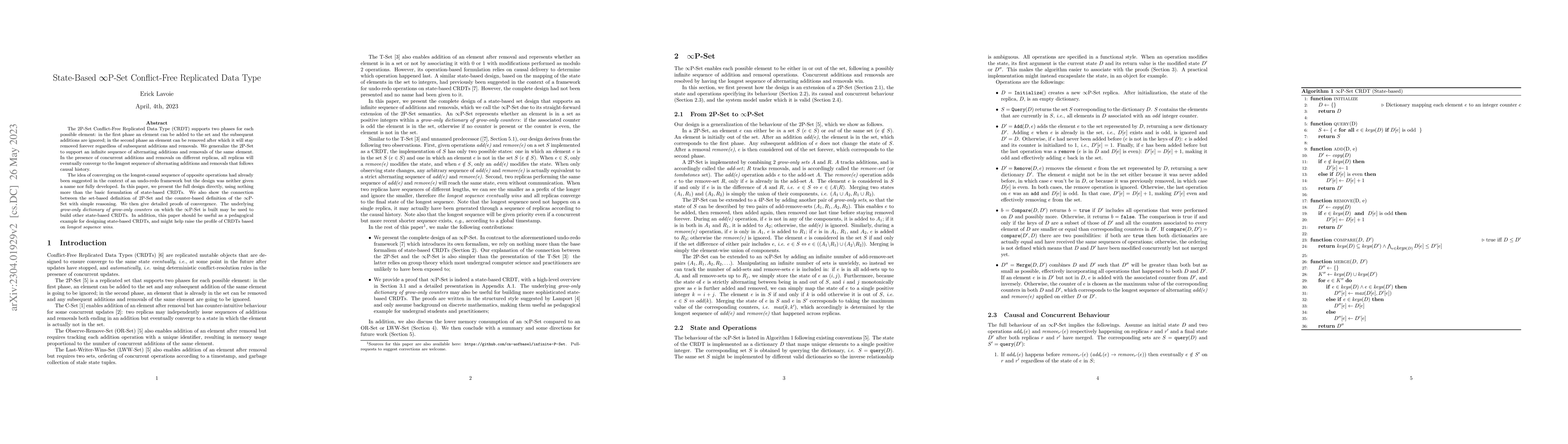 Thumbnail for State-Based $\infty$P-Set Conflict-Free Replicated Data Type