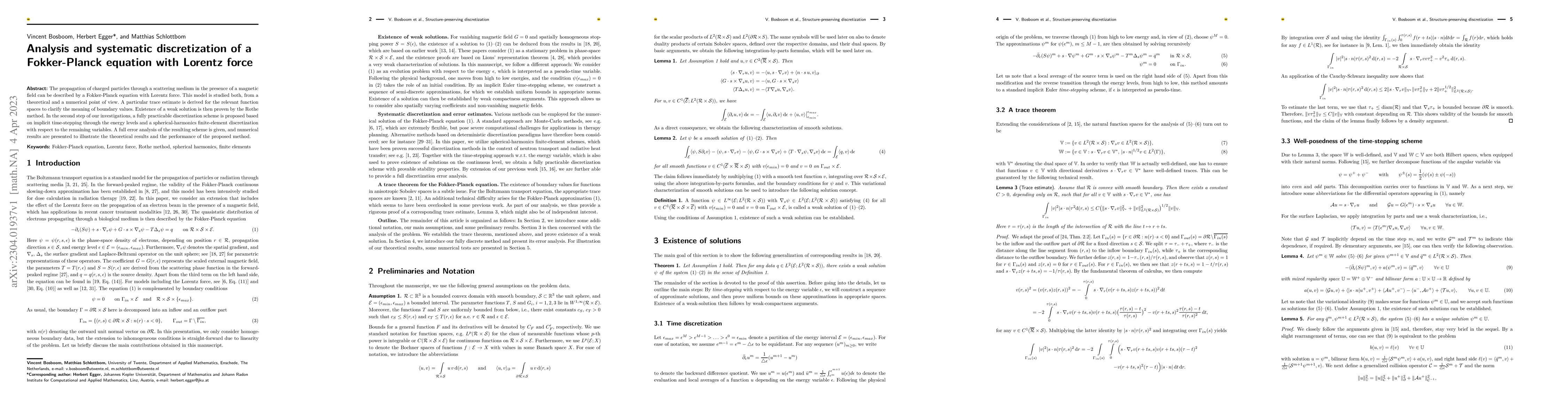 Thumbnail for Analysis and systematic discretization of a Fokker-Planck equation with
  Lorentz force