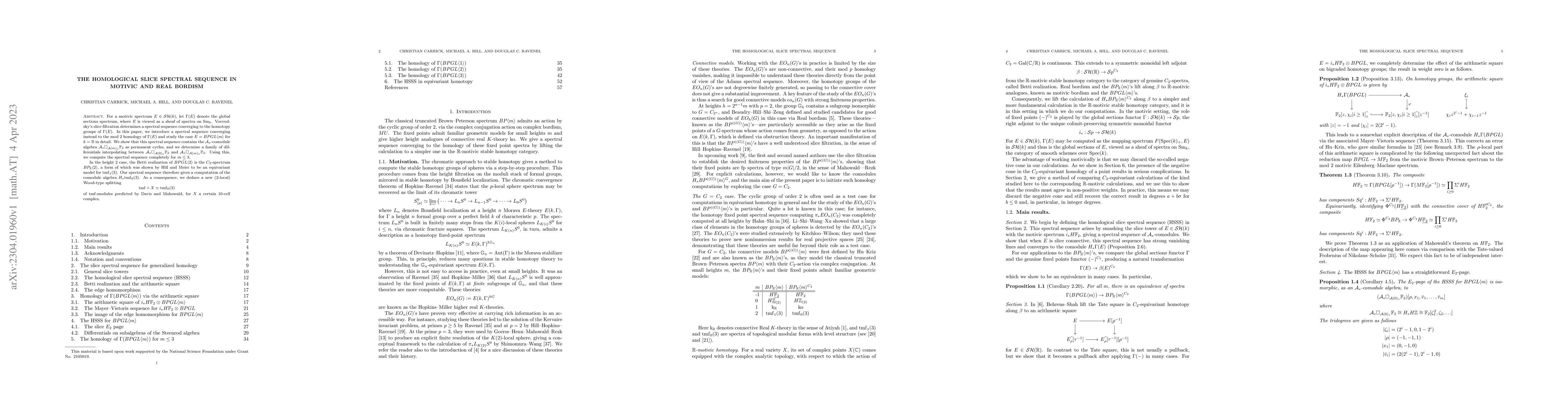 Thumbnail for The homological slice spectral sequence in motivic and Real bordism