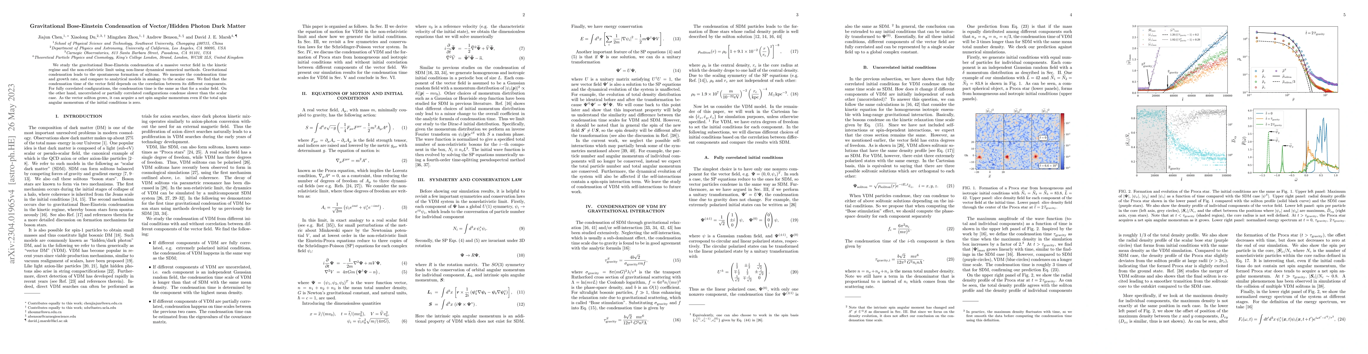 Thumbnail for Gravitational Bose-Einstein Condensation of Vector/Hidden Photon Dark
  Matter