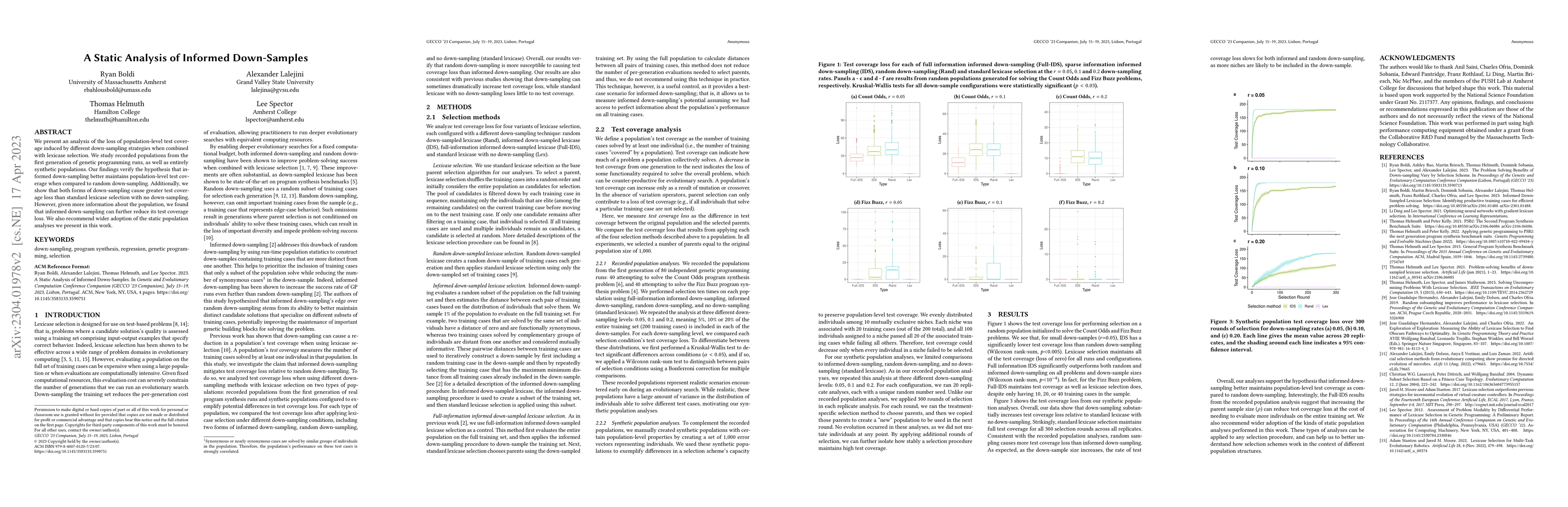 Thumbnail for A Static Analysis of Informed Down-Samples