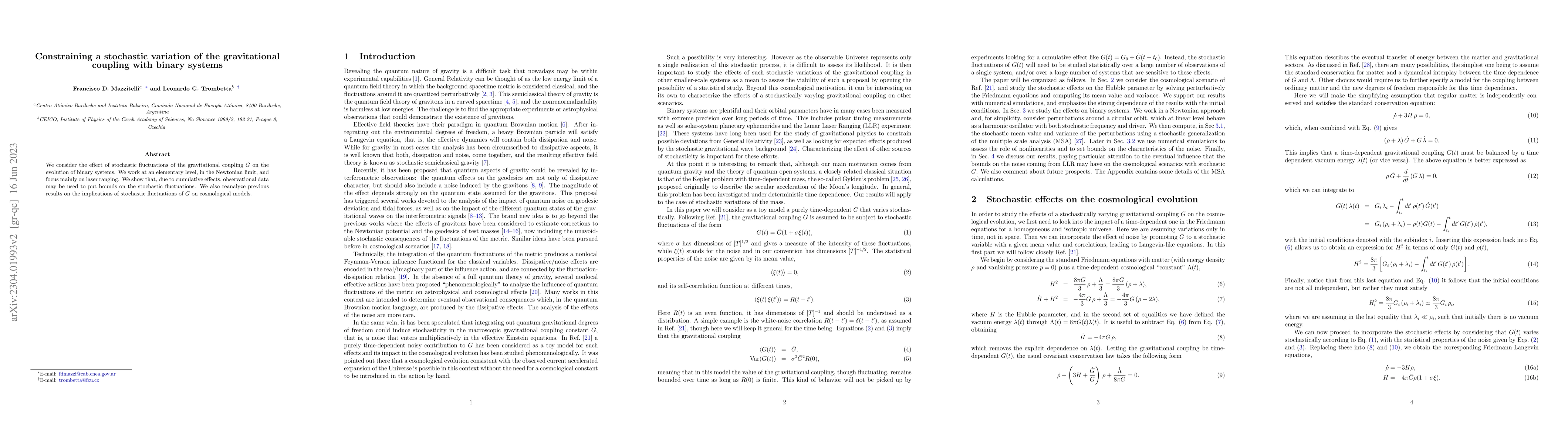 Thumbnail for Constraining a stochastic variation of the gravitational coupling with
  binary systems
