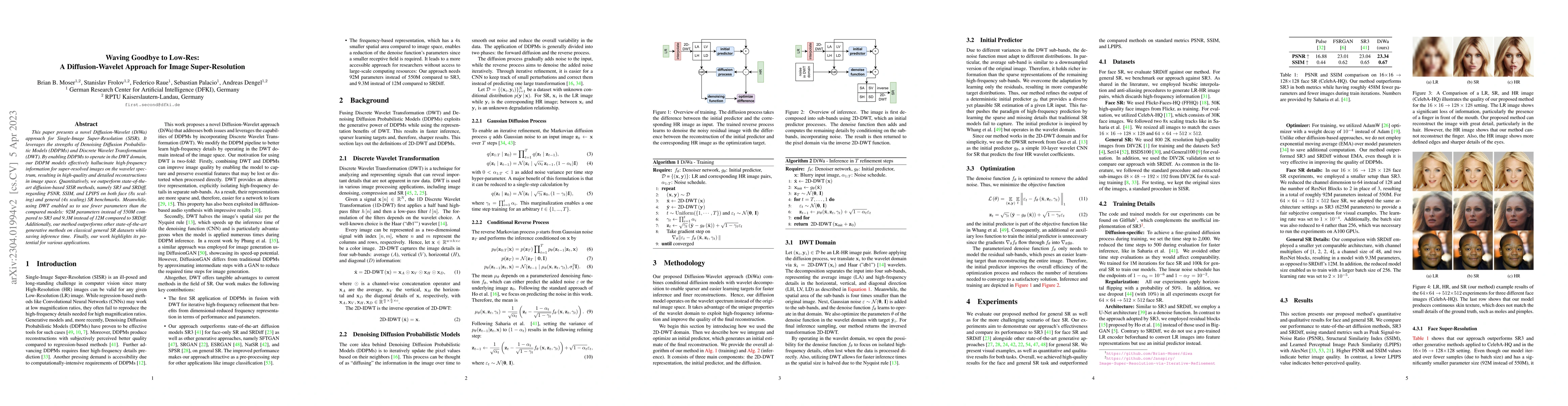 Thumbnail for Waving Goodbye to Low-Res: A Diffusion-Wavelet Approach for Image
  Super-Resolution