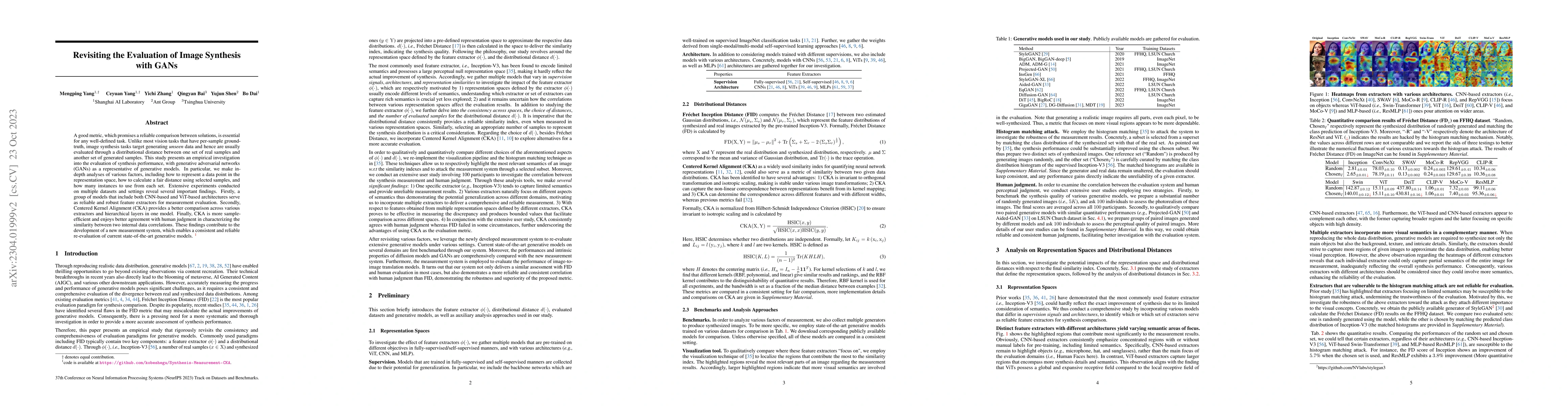 Thumbnail for Revisiting the Evaluation of Image Synthesis with GANs