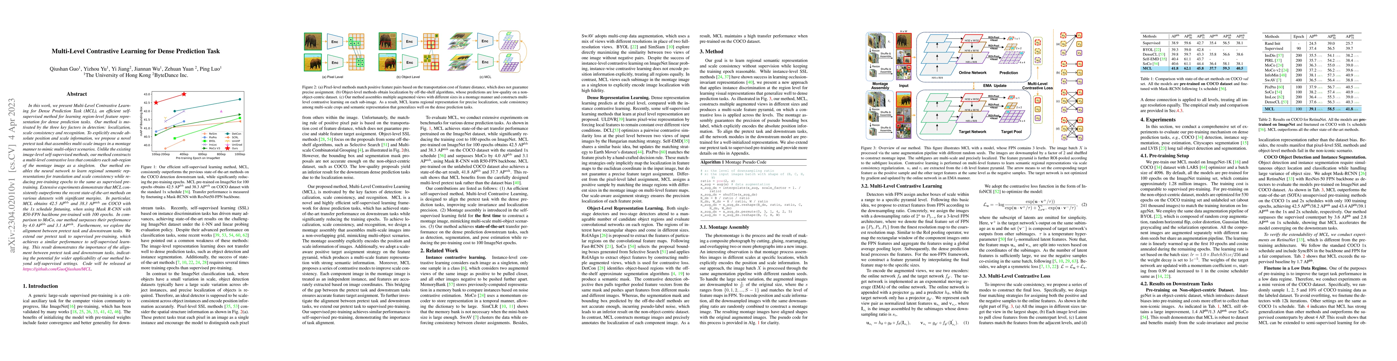 Thumbnail for Multi-Level Contrastive Learning for Dense Prediction Task