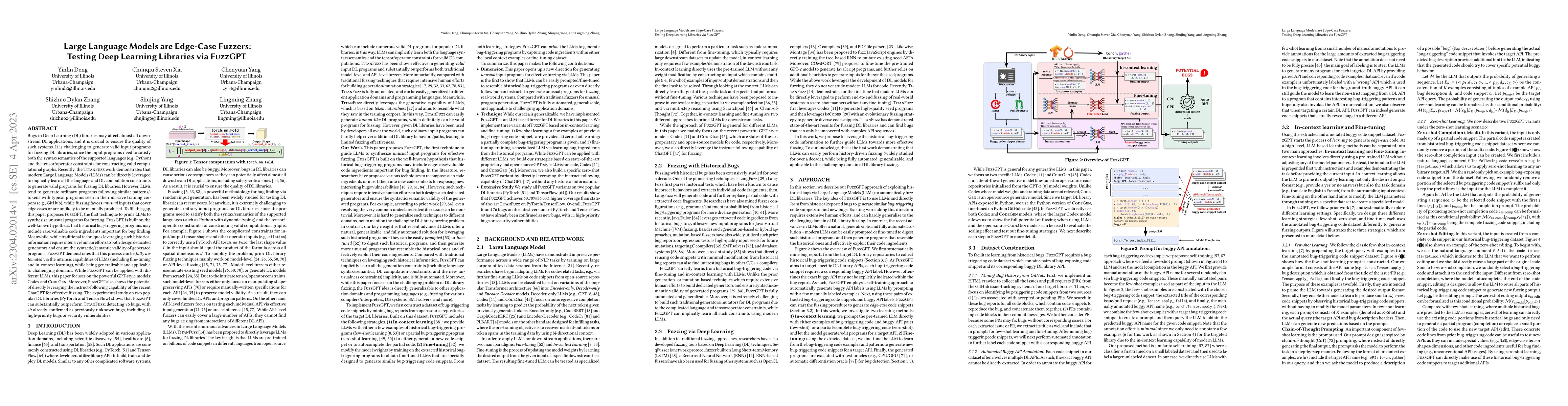 Thumbnail for Large Language Models are Edge-Case Fuzzers: Testing Deep Learning
  Libraries via FuzzGPT