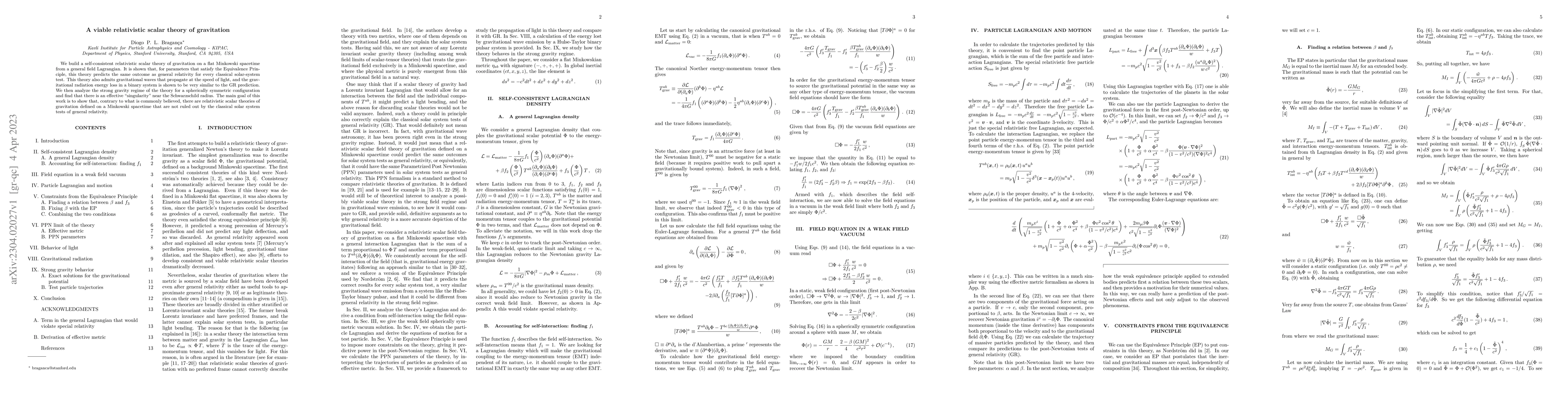 Thumbnail for A viable relativistic scalar theory of gravitation