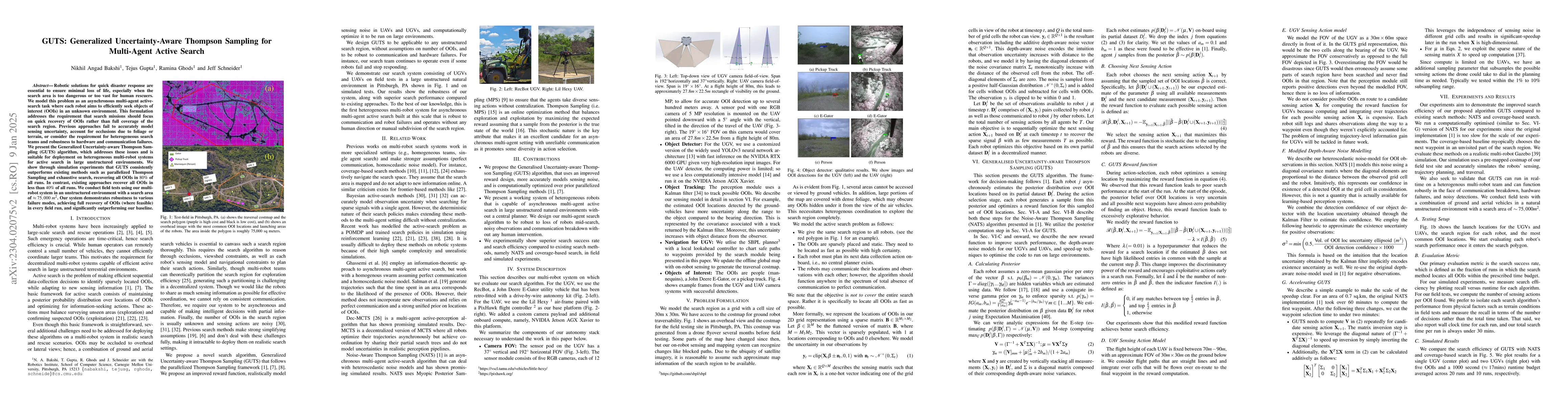 Thumbnail for GUTS: Generalized Uncertainty-Aware Thompson Sampling for Multi-Agent
  Active Search