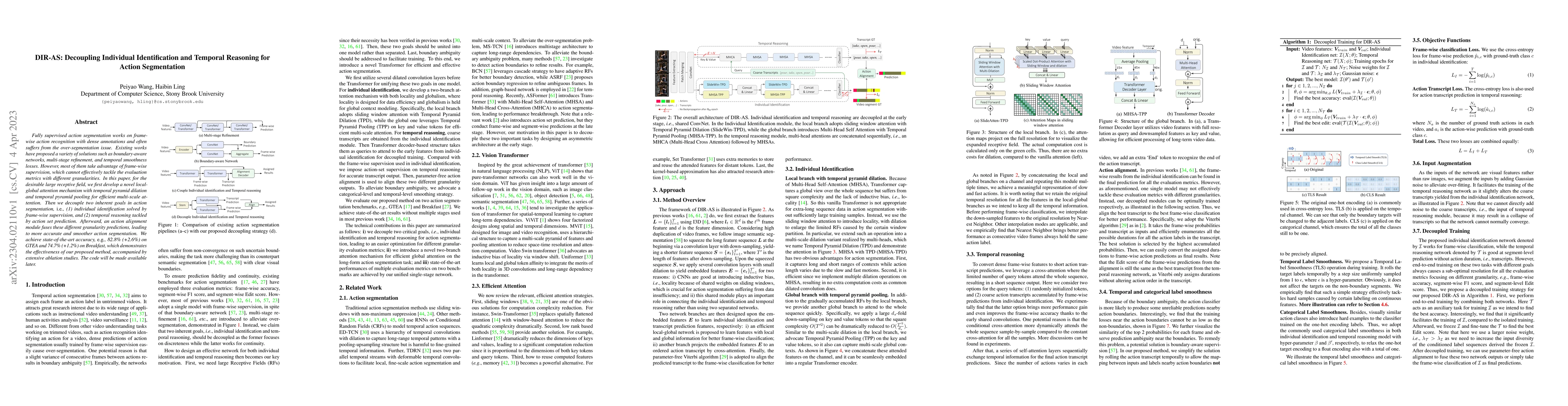 Thumbnail for DIR-AS: Decoupling Individual Identification and Temporal Reasoning for
  Action Segmentation