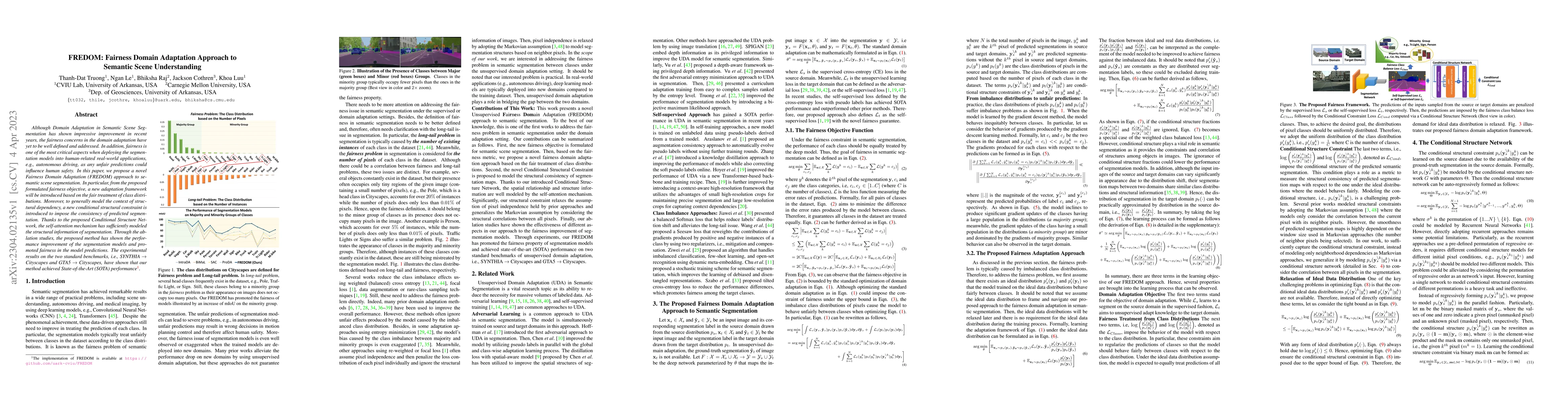 Thumbnail for FREDOM: Fairness Domain Adaptation Approach to Semantic Scene
  Understanding
