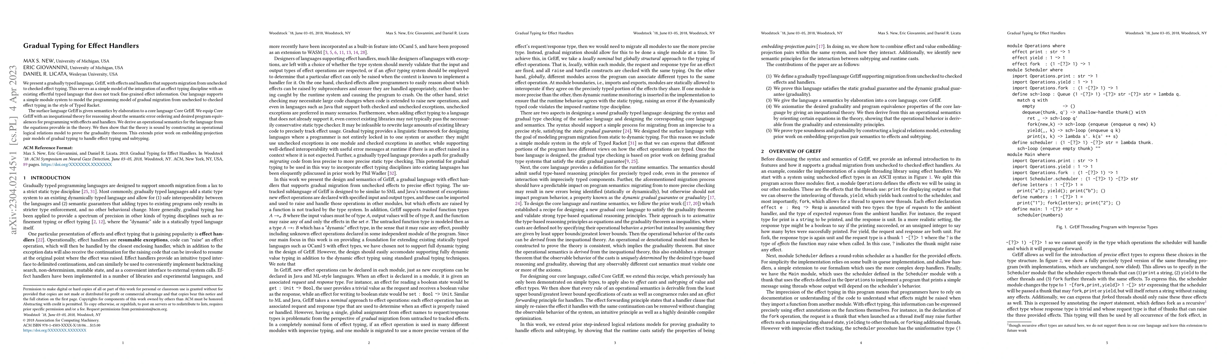 Thumbnail for Gradual Typing for Effect Handlers