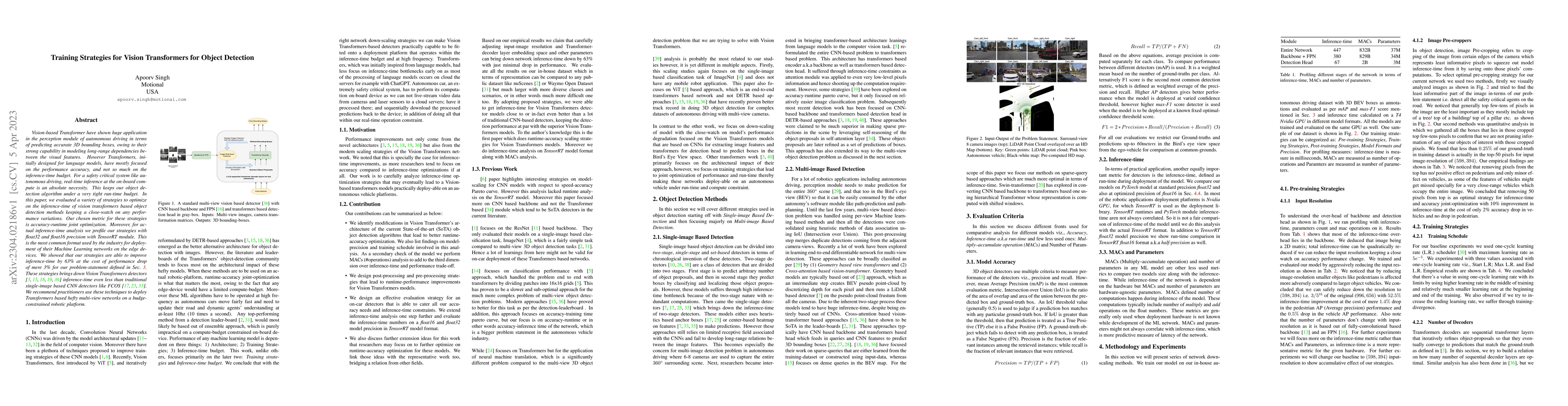 Thumbnail for Training Strategies for Vision Transformers for Object Detection