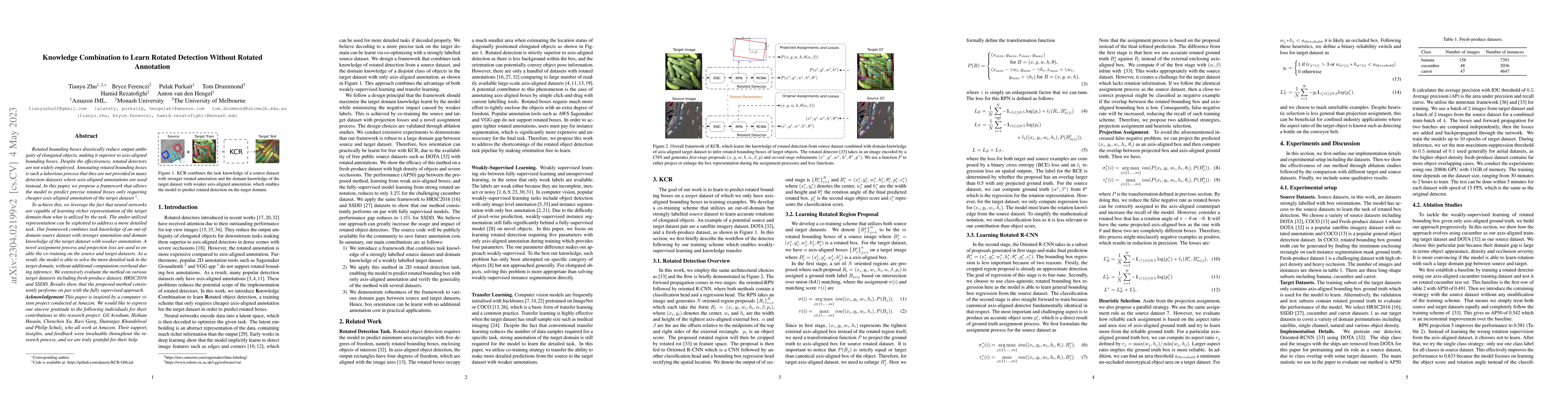 Thumbnail for Knowledge Combination to Learn Rotated Detection Without Rotated
  Annotation