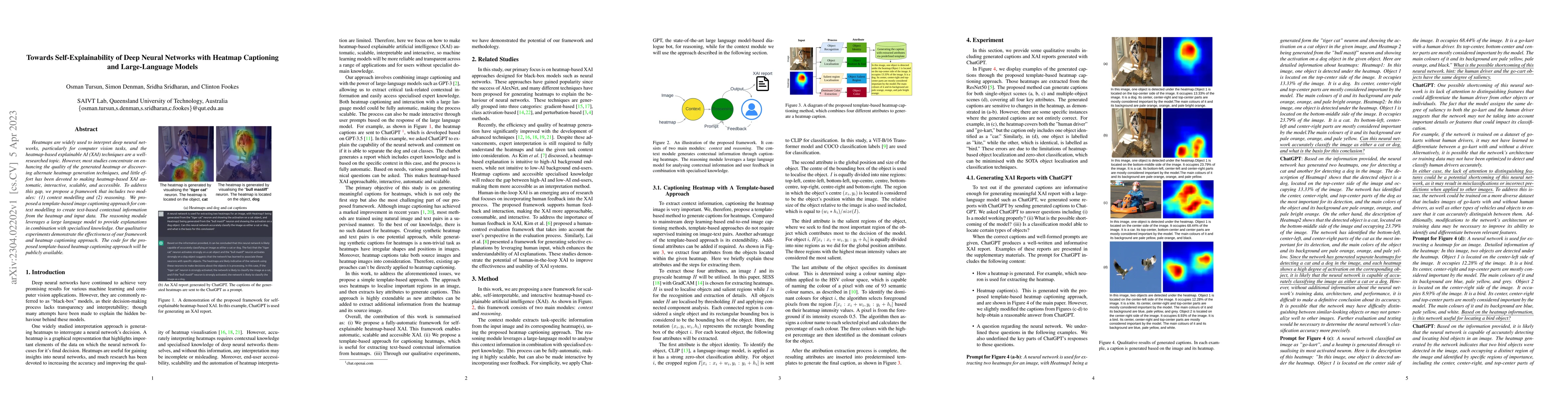 Thumbnail for Towards Self-Explainability of Deep Neural Networks with Heatmap
  Captioning and Large-Language Models