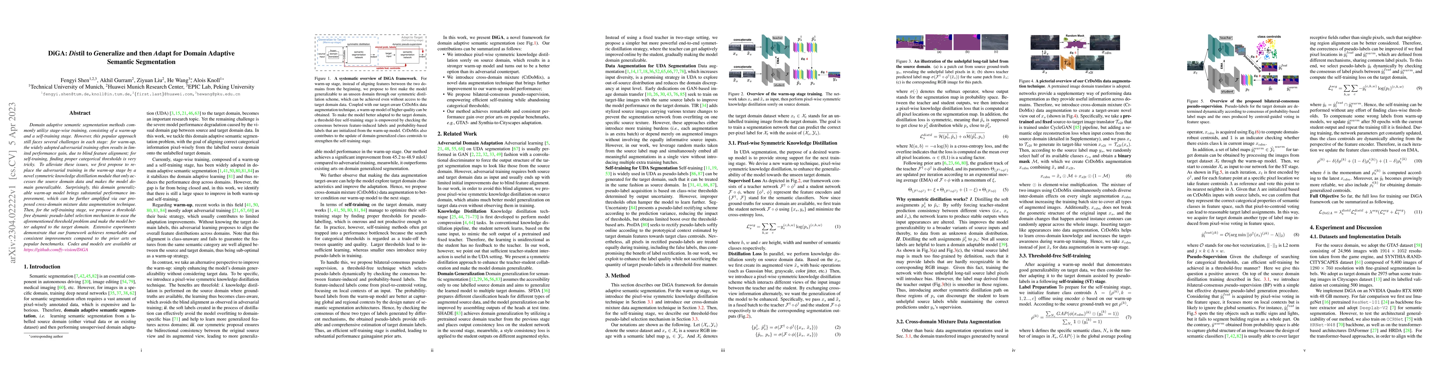 Thumbnail for DiGA: Distil to Generalize and then Adapt for Domain Adaptive Semantic
  Segmentation
